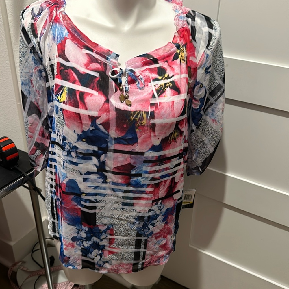 NWT Style & Co Short Sleeve Top Size M